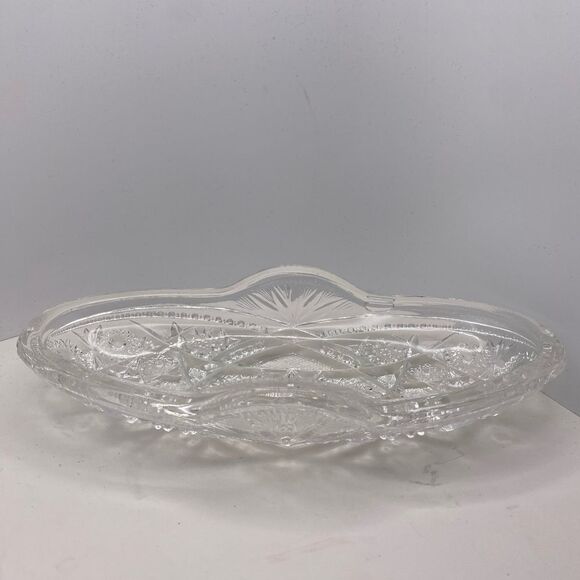 Vintage Depression Glass with Saw Tooth Edge Candy Dish - Picture 1 of 5